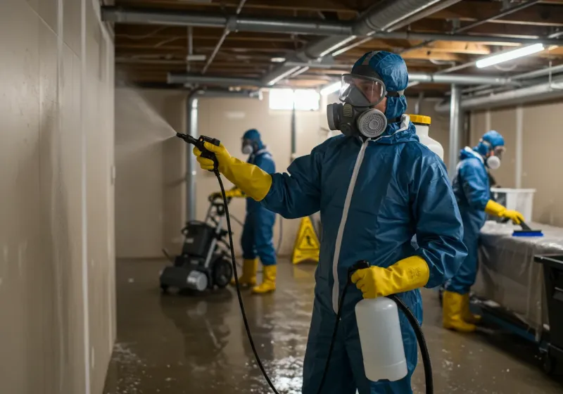 Basement Sanitization and Antimicrobial Treatment process in Rochester, PA